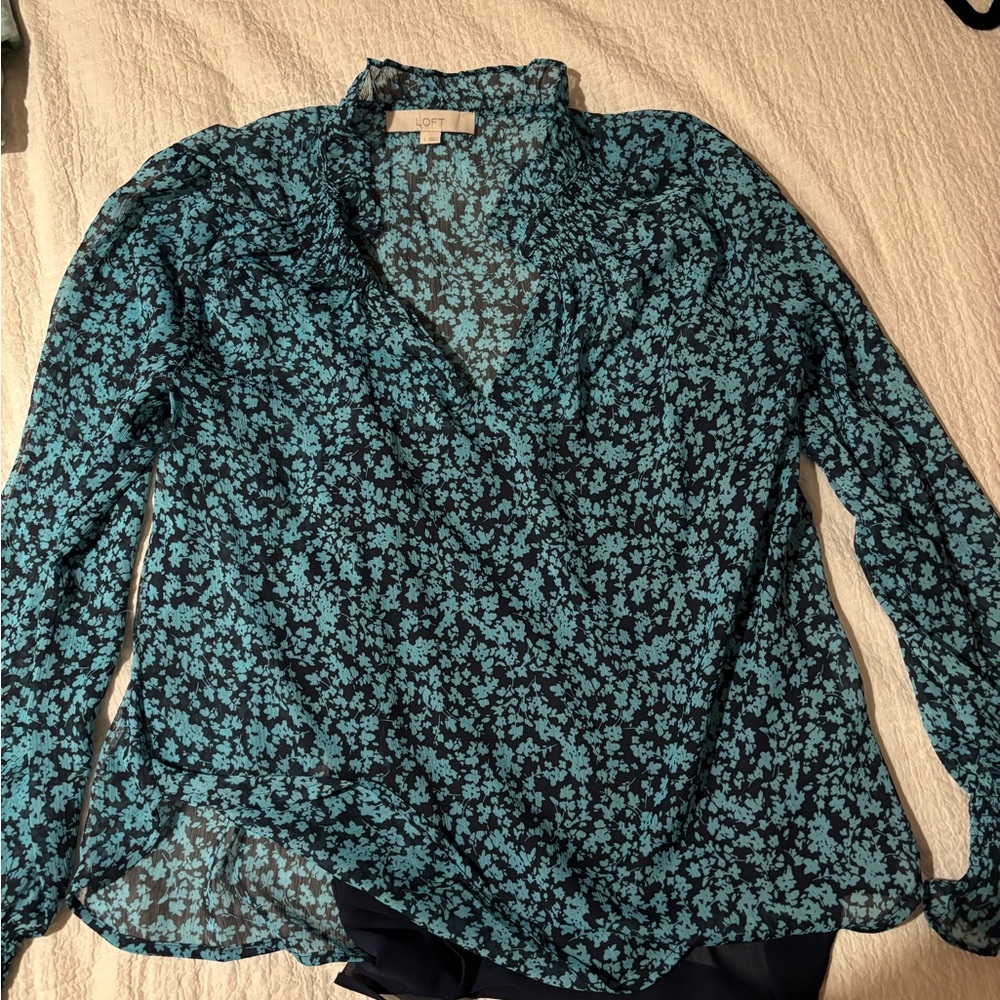 LOFT Chiffon Top - Size S